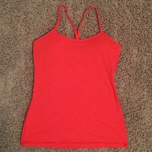 Red Lululemon Power Pose Tank